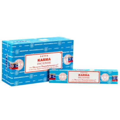 Picture of Set of 12 Packets of Karma Incense Sticks by Satya