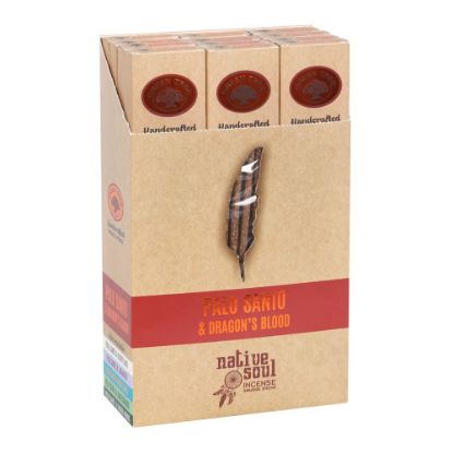 Picture of Set of 12 Palo Santo and Dragon's Blood Smudge Incense Sticks