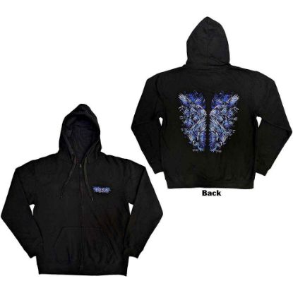 Picture of Bring Me The Horizon Unisex Zipped Hoodie: Blue Crow Wings Back Print