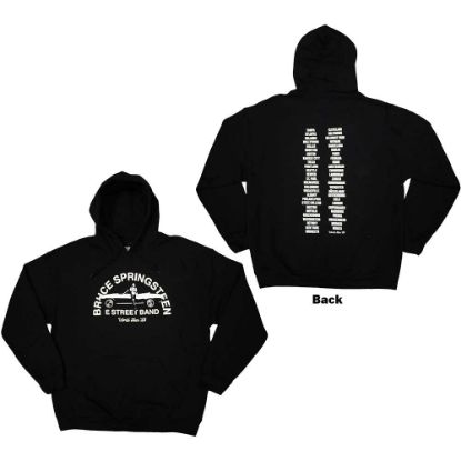 Picture of Bruce Springsteen Unisex Pullover Hoodie: Tour '23 Leaning Car Ex-Tour Back Print