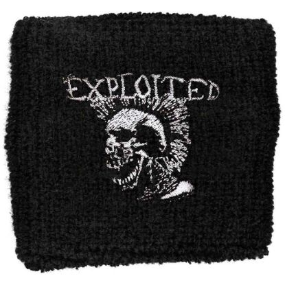 Picture of The Exploited Embroidered Wristband: Mohican Skull