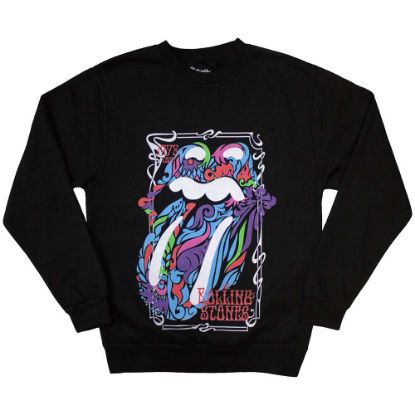 Picture of The Rolling Stones Unisex Sweatshirt: Colour Swirls Oversized