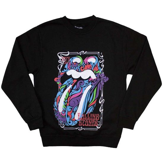 Picture of The Rolling Stones Unisex Sweatshirt: Colour Swirls Oversized