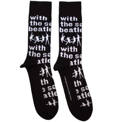 Picture of The Beatles Unisex Ankle Socks: With The Beatles Silhouettes Repeat  