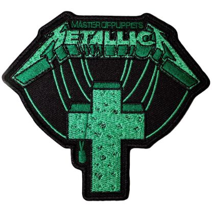 Picture of Metallica Woven Patch: Master Of Puppets Green Cross (Standard) 