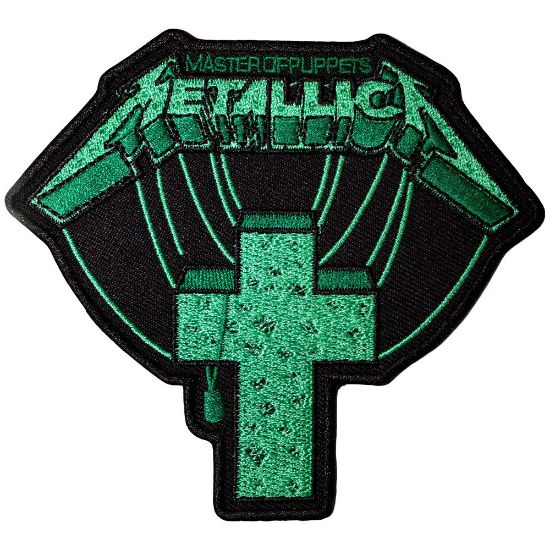 Picture of Metallica Woven Patch: Master Of Puppets Green Cross (Standard) 