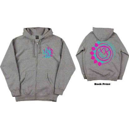 Picture of Blink-182 Unisex Zipped Hoodie: Double Six Arrow Smile Back Print