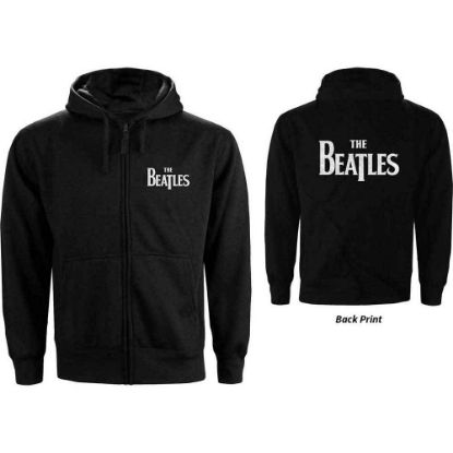 Picture of The Beatles Unisex Zipped Hoodie: Drop T Logo Back Print