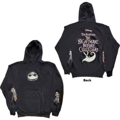 Picture of The Nightmare Before Christmas Unisex Pullover Hoodie: Jack & Sally Dancing Back & Sleeve Print