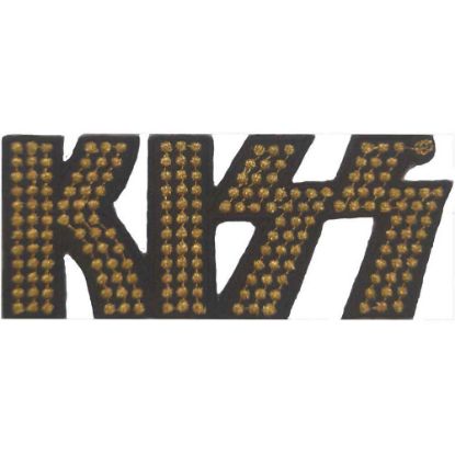 Picture of KISS Woven Patch: Gold Studded Logo (Standard) 