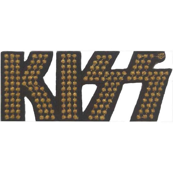 Picture of KISS Woven Patch: Gold Studded Logo (Standard) 