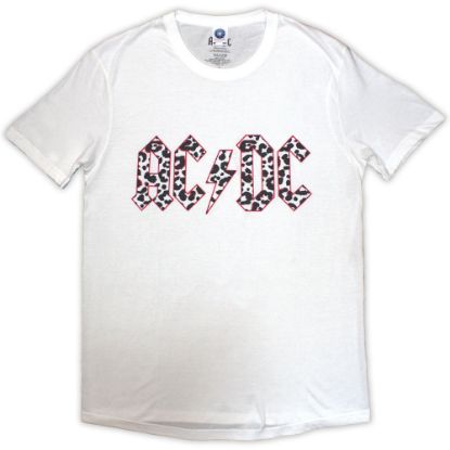 Picture of AC/DC Ladies T-Shirt: Mono Leopard Print Logo