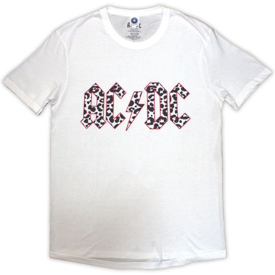 Picture of AC/DC Ladies T-Shirt: Mono Leopard Print Logo