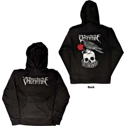 Picture of Bullet For My Valentine Unisex Pullover Hoodie: Logo & Raven Back Print