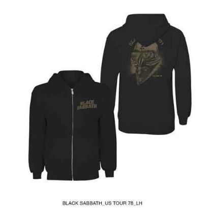 Picture of Black Sabbath Unisex Zipped Hoodie: Tour 1978 Back Print