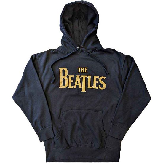 Picture of The Beatles Unisex Pullover Hoodie: Gold Drop T Logo