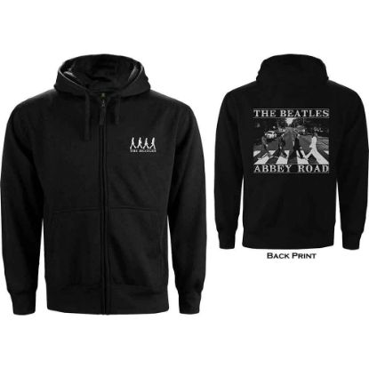 Picture of The Beatles Unisex Zipped Hoodie: Abbey Road Back Print