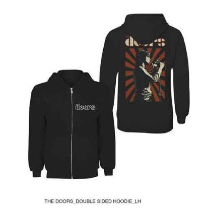 Picture of The Doors Unisex Zipped Hoodie: Lizard King Back Print