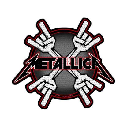 Picture of Metallica Woven Patch: Metal Horns (Standard)