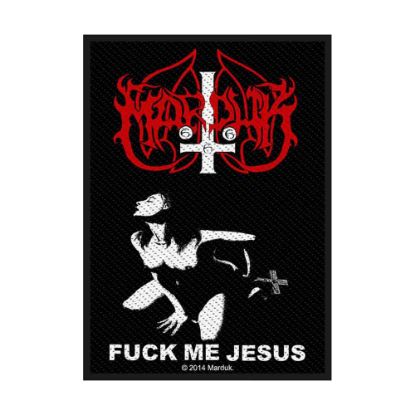 Picture of Marduk Woven Patch: Fuck Me Jesus (Standard)