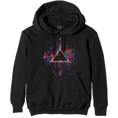 Picture of Pink Floyd Unisex Pullover Hoodie: Dark Side of the Moon Pink Splatter