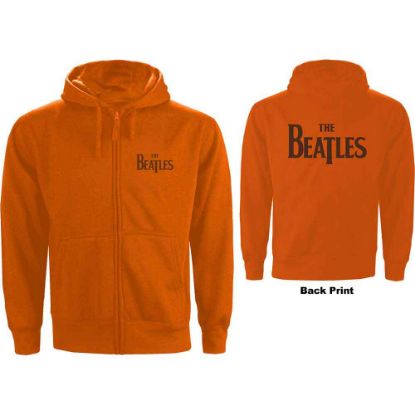 Picture of The Beatles Unisex Zipped Hoodie: Drop T Logo Back Print