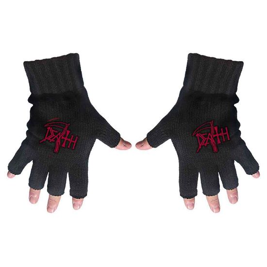 Picture of Death Unisex Fingerless Gloves: Logo