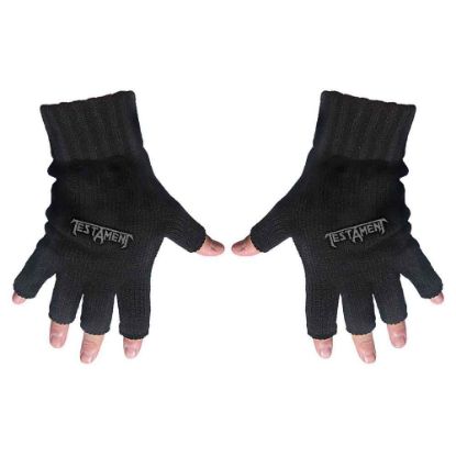 Picture of Testament Unisex Fingerless Gloves: Logo