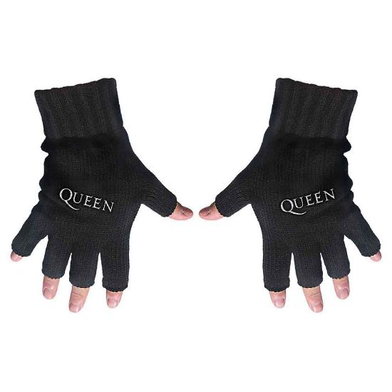 Picture of Queen Unisex Fingerless Gloves: Logo