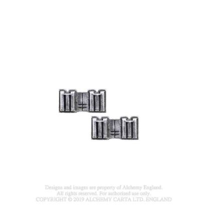 Picture of Marilyn Manson Stud Earrings: MM Logo