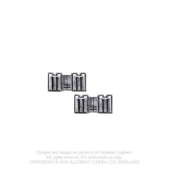Picture of Marilyn Manson Stud Earrings: MM Logo