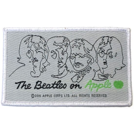 Picture of The Beatles Woven Patch: Beatles On Apple Black On White (Standard) 