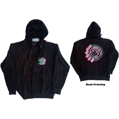 Picture of Blink-182 Unisex Zipped Hoodie: Double Six Arrow Smile Back Print