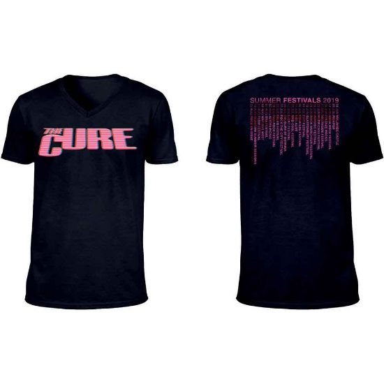 Picture of The Cure Unisex T-Shirt: Neon Logo Ex-Tour Back Print (XXX-Large)