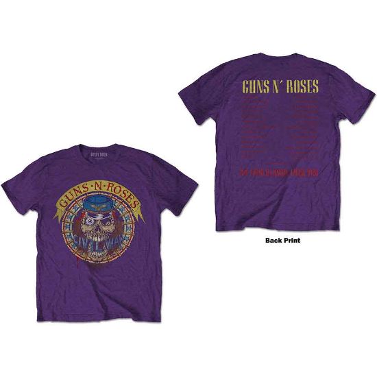 Picture of Guns N' Roses Unisex T-Shirt: Skull Circle Back Print