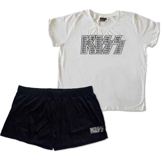Picture of KISS Ladies Summer Pyjamas: Logo Infill Ex-Tour