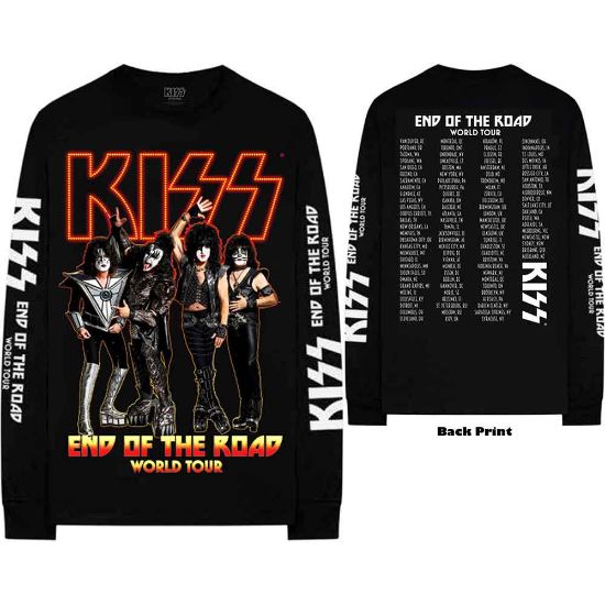 Picture of KISS Unisex Long Sleeve T-Shirt: End Of The Road Tour (Ex-Tour with Back & Sleeve Print) (XX-Large)