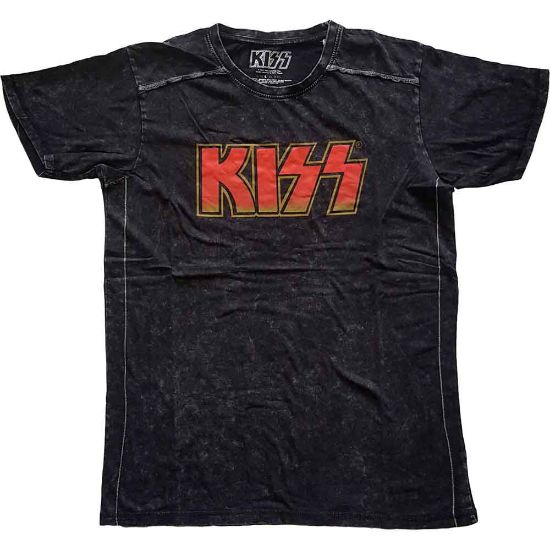 Picture of KISS Unisex T-Shirt: Classic Logo Wash Collection