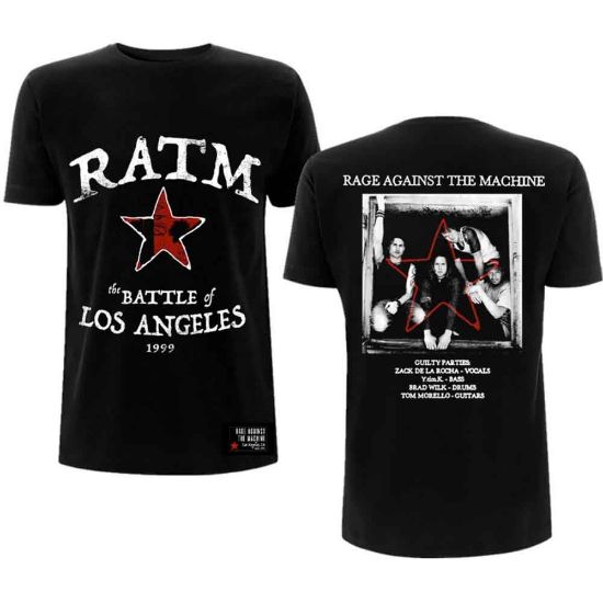 Picture of Rage Against The Machine Unisex T-Shirt: Battle Star Back Print