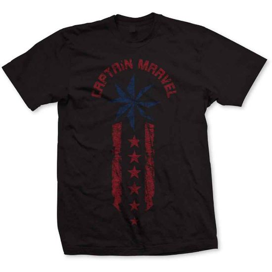 Picture of Marvel Comics Unisex T-Shirt: Captain Marvel Star Stripe